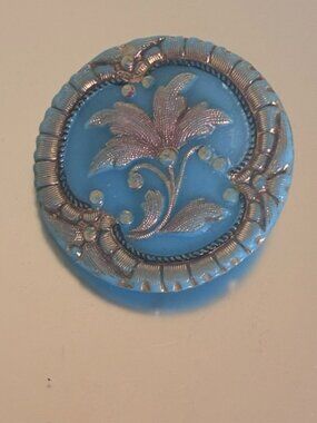 Set of 5 Victorian Metallic Cloisonné Champleve Enamel and Gilt Shank Buttons